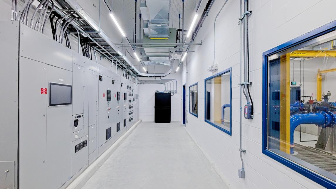 Interior view of instruments in the new 236 Street pump station