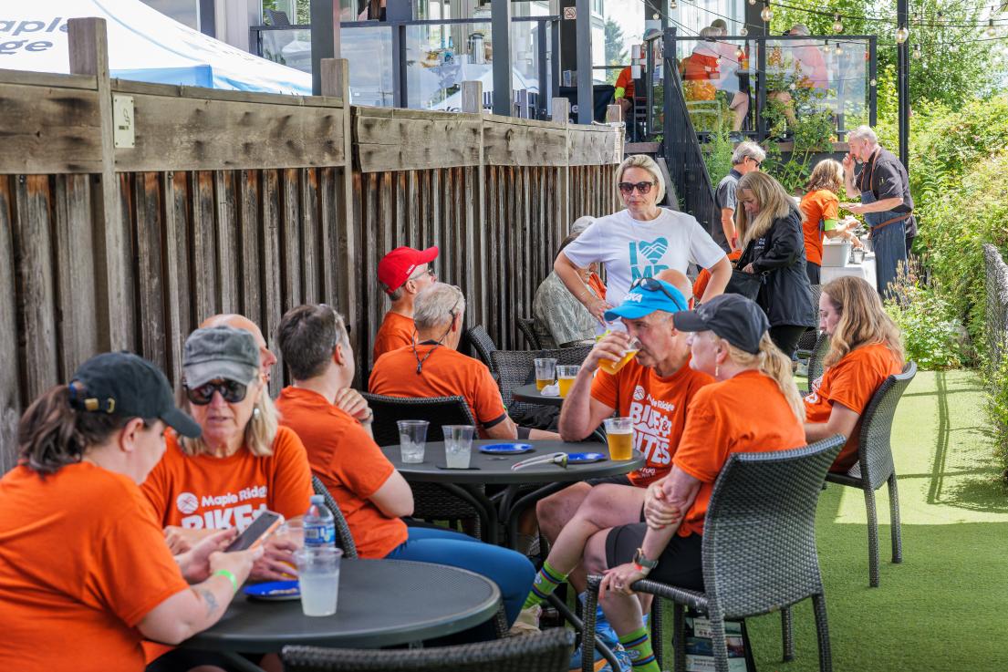 Celebratory finish at Kingfishers Waterfront Bar & Grill
