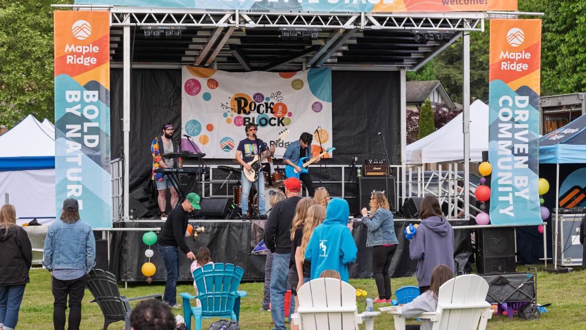 Crowd Watching the Stage at Rock the Block at Volker Park