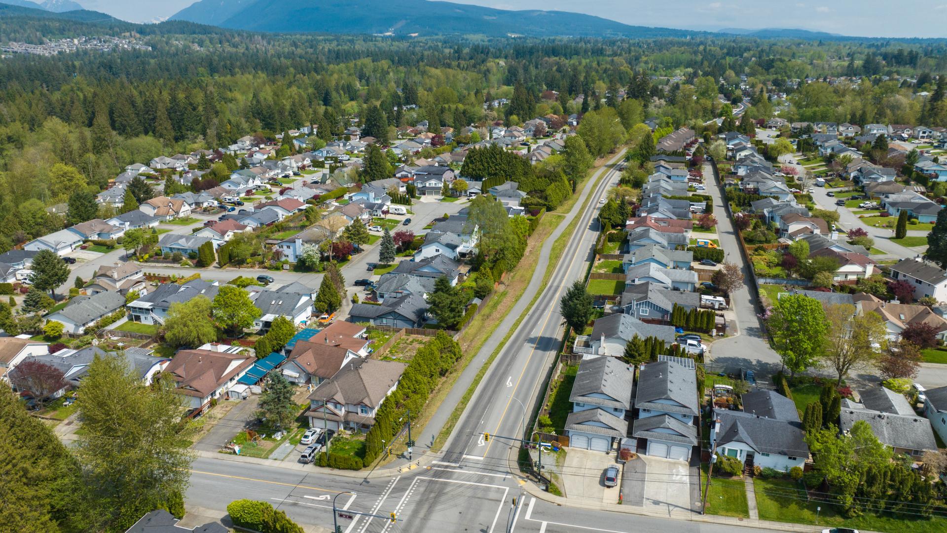 aerial view of maple ridge