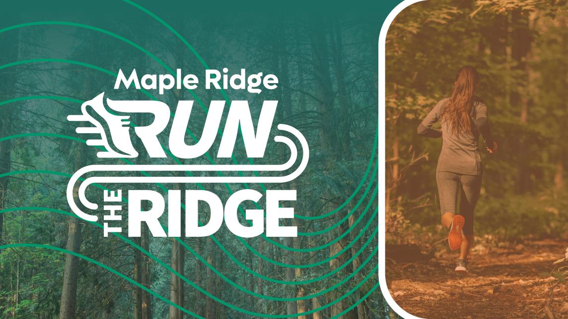 Forest and Runner with Run the Ridge Logo