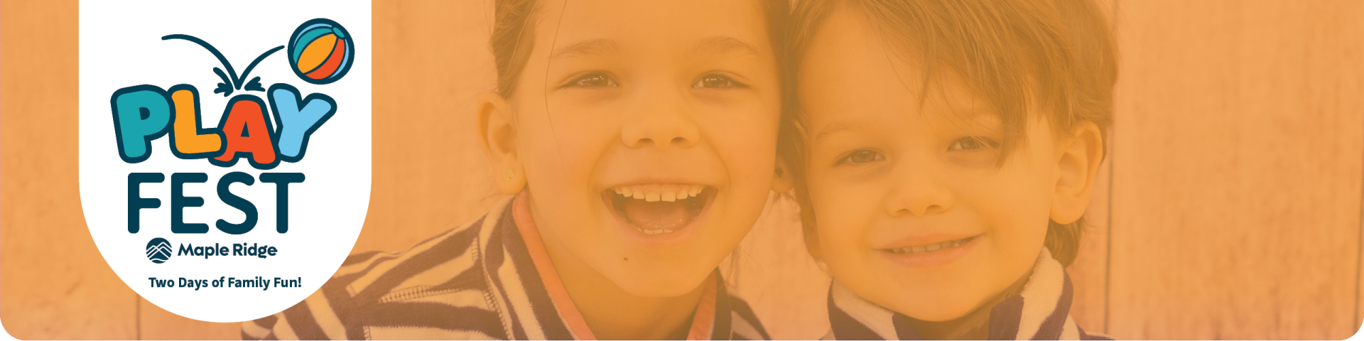 Two Kids Smiling with PlayFest Text