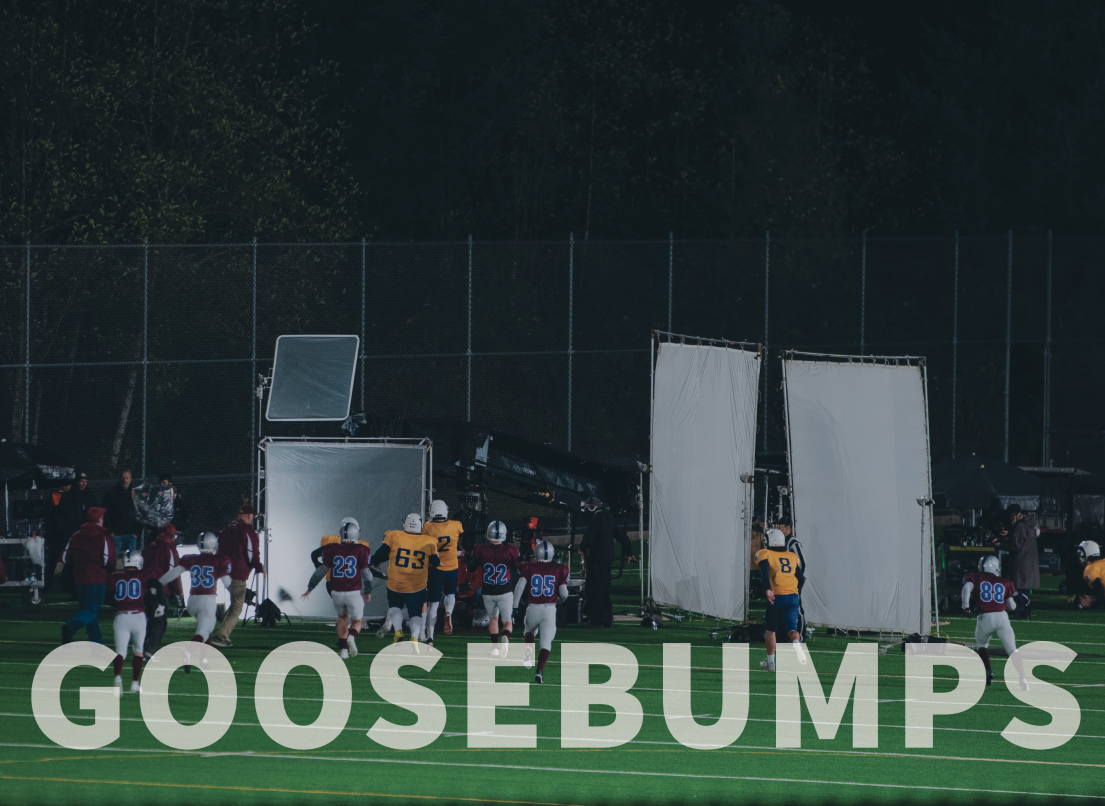 football field during filming