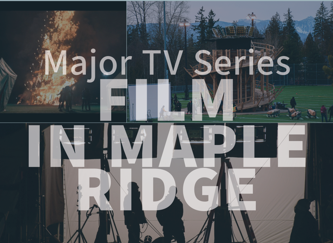 collage of photos featuring tv series filmed in maple ridge