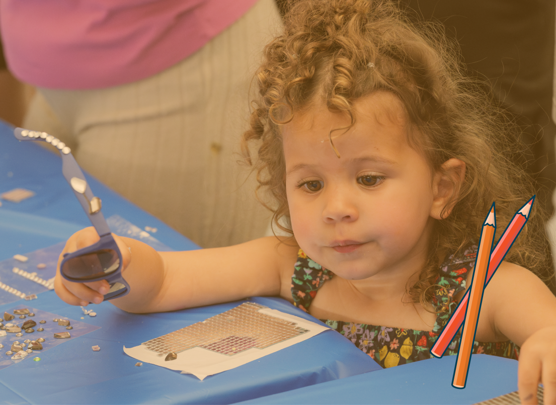 Little Girl Doing Crafts