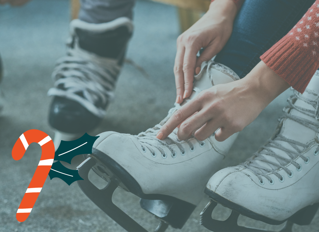 People Tying Up Ice Skates