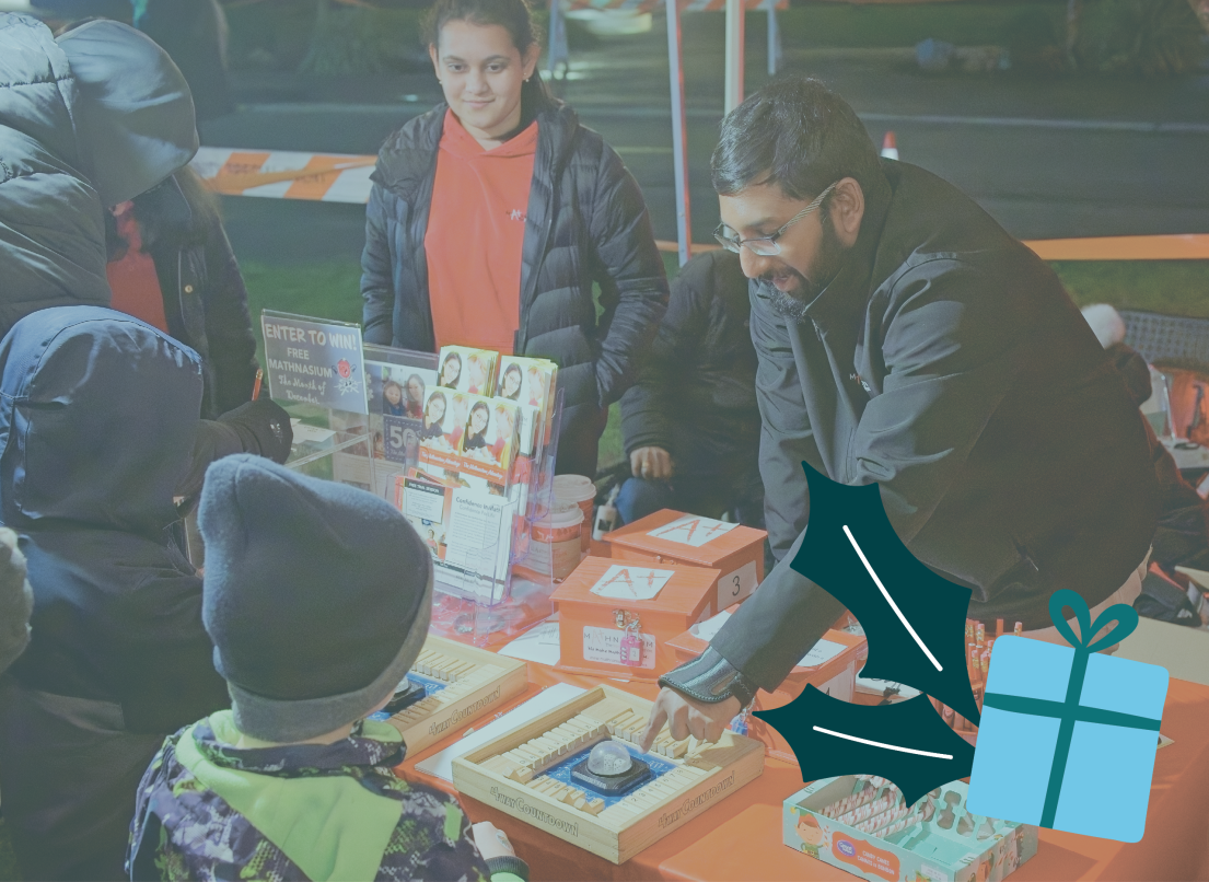 Market Vendor Engaging with Youth at their Booth