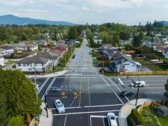 aerial view of abernethy at 232 facing east