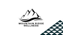 The Mountain Ridge Wellness logo next to a soccer-ball patterned mountain.