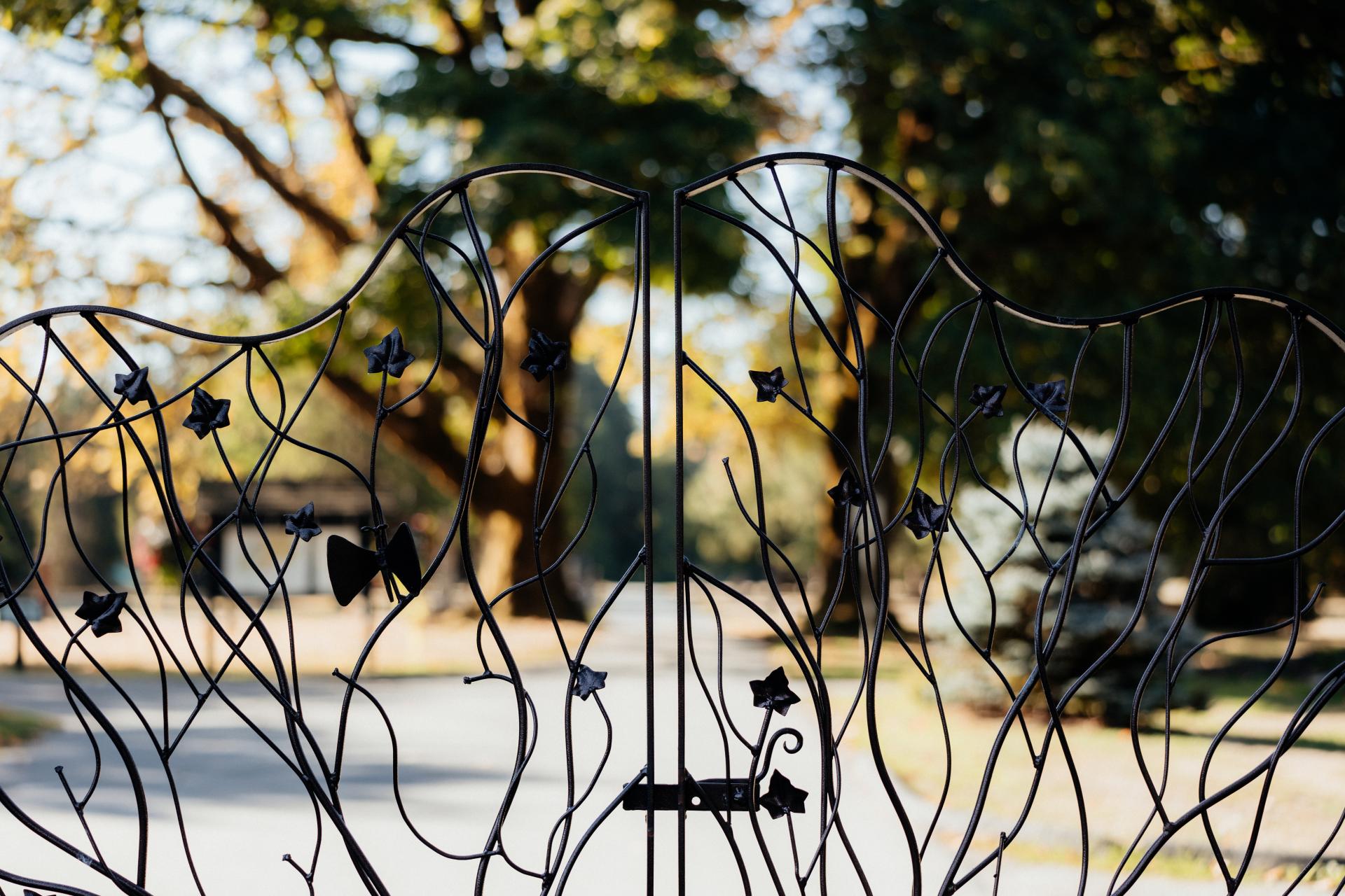 Artist Made Gates to the Cemetery