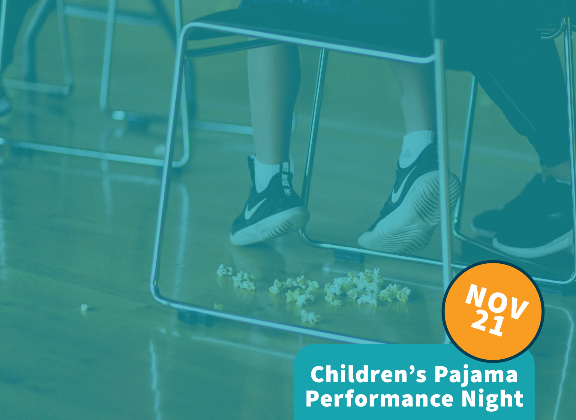 Kids Sitting with Popcorn on the Ground.