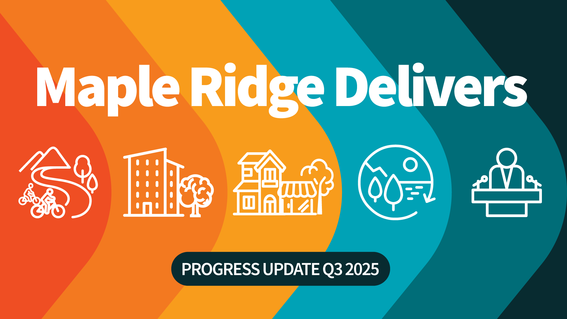 Strategic Plan Quarterly Update Graphic with priority icons